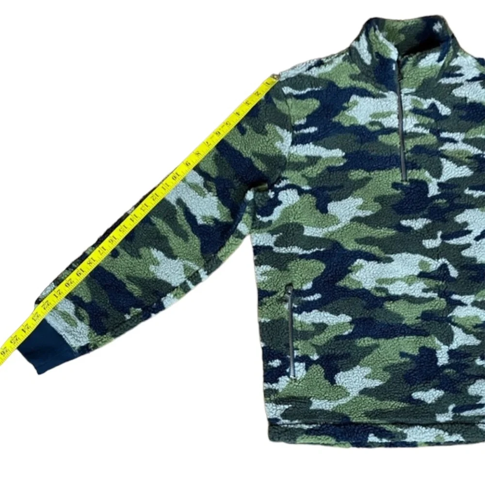 Banana Republic Fleece Camo Sherpa 1/4 Zip Pullover